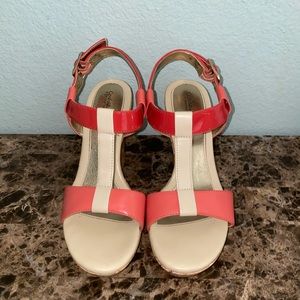 Croft & Borrow Open Toe Wedges